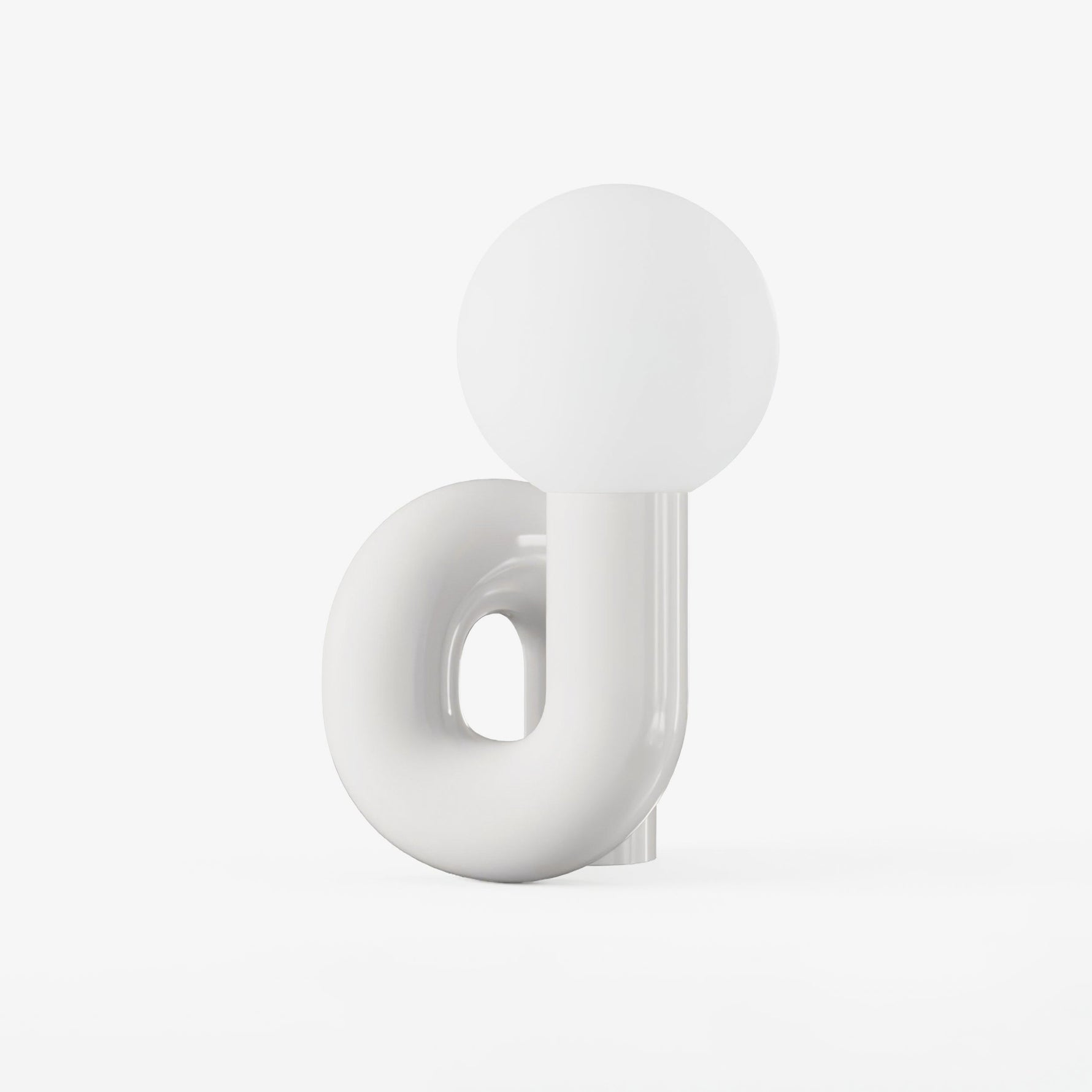 white color table lamp