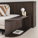 White table lamp on a table without corners